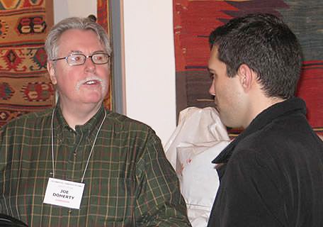 Joe Doherty and Michael Chagnon Joe Doherty and Michael Chagnon at Antique Turkish Kilim Exhibit at Nazmiyal