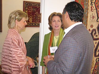 Klara Nagy and Jason Nazmiyal Klara Nagy and Jason Nazmiyal at Antique Turkish Kilim Exhibit at Nazmiyal