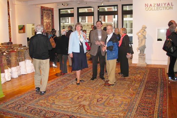 Kristin McCarthy and Roger Pratt Kristin McCarthy and Roger Prat at Antique Turkish Kilim Exhibit at Nazmiyal