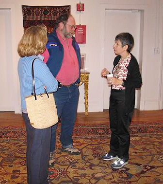 Marilyn Wolf Marilyn Wolf at Antique Turkish Kilim Exhibit at Nazmiyal
