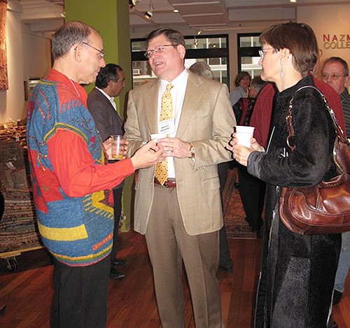Marshall Wolf and Bruce Baganz Marshall Wolf and Bruce Baganz at Antique Anatolian Kilim Exhibit at Nazmiyal