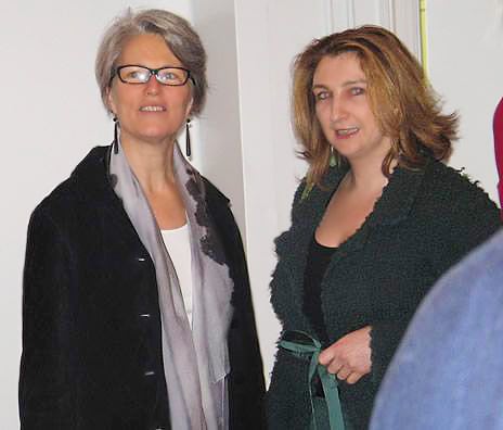 Mary Jo Otsea and Judith Glass Mary Jo Otsea and Judith Glass at Antique Anatolian Kilim Exhibit at Nazmiyal