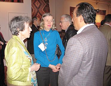 Sally Sherill and Jason Nazmiyal Sally Sherill and Jason Nazmiyal at Antique Anatolian Kilim Exhibit at Nazmiyal