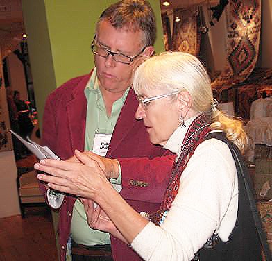Thomas Murray Thomas Murray at Antique Anatolian Kilim Exhibit at Nazmiyal