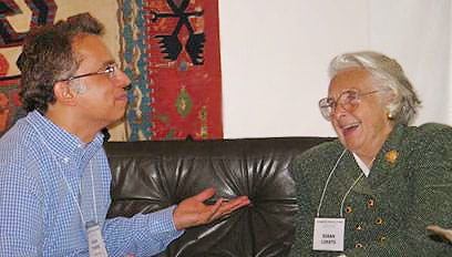 Vinay Pande and Susan Lukats Vinay Pande and Susan Lukats at Antique Anatolian Kilim Exhibit at Nazmiyal