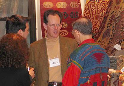 William Robinson of Christie's London William Robinson of Christie's London at Antique Anatolian Kilim Exhibit at Nazmiyal