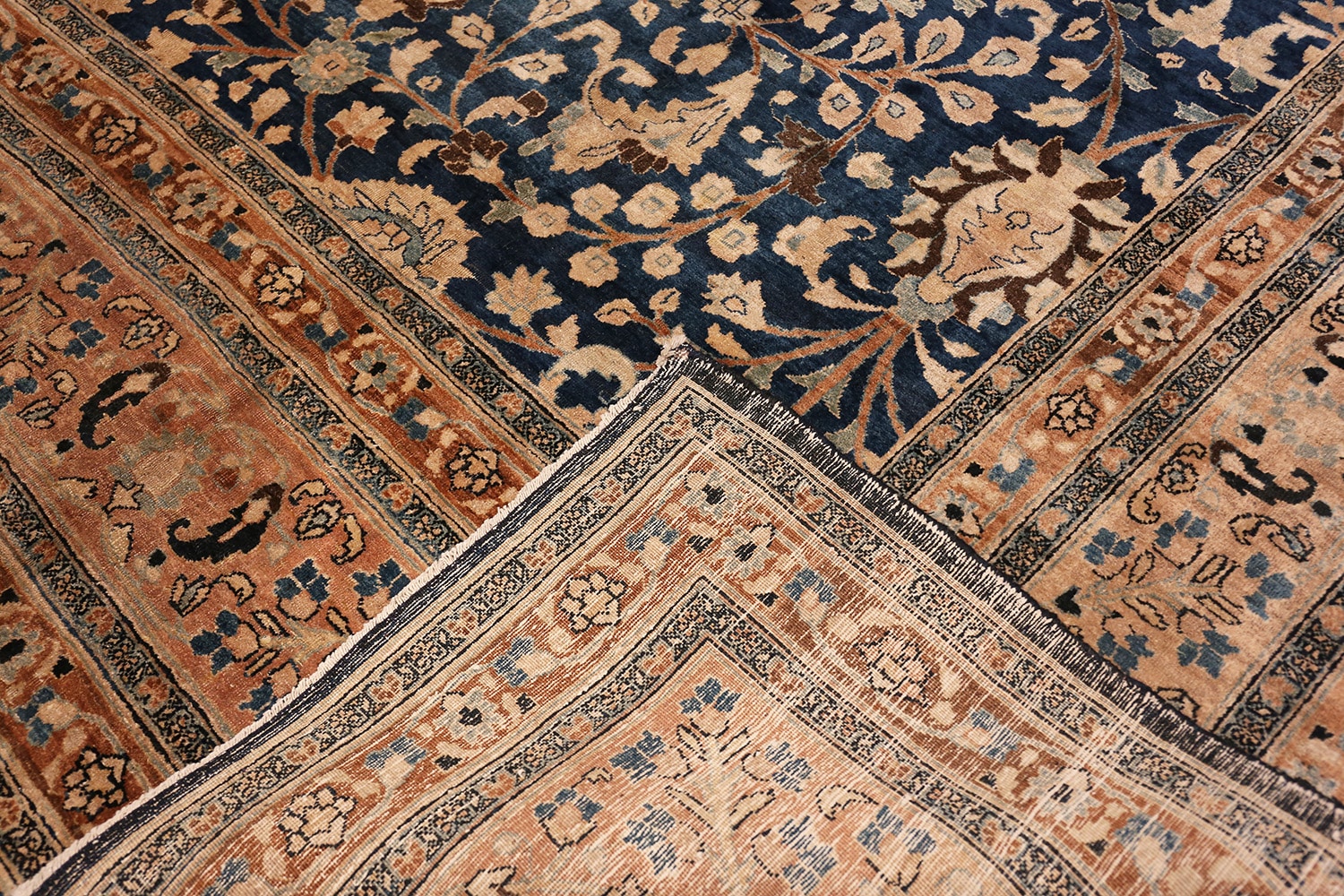 Large Antique Blue Persian Khorassan Rug 42809 Nazmiyal Antique Rugs