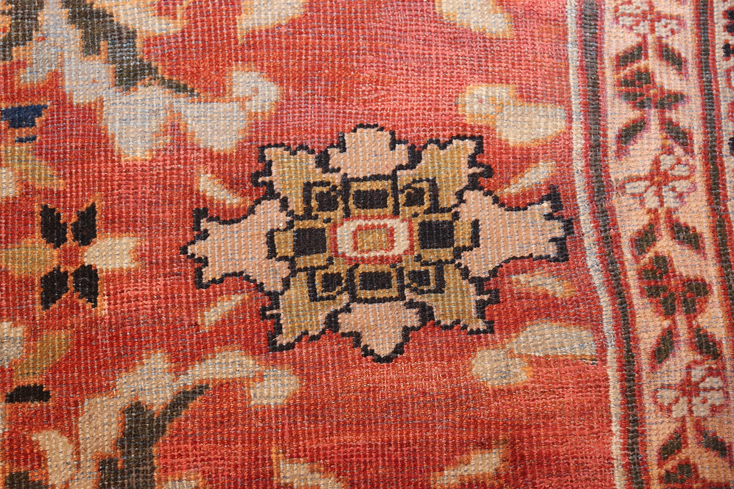 Oversized Antique Rust Persian Sultanabad Area Rug 42746 Nazmiyal Rugs