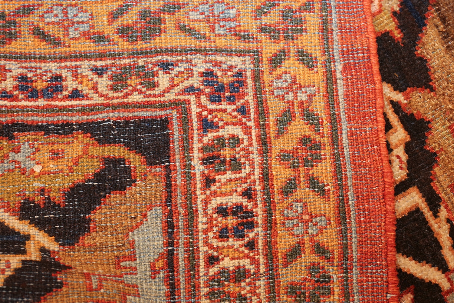 Oversized Antique Rust Persian Sultanabad Area Rug 42746 Nazmiyal Rugs
