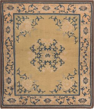 Square Size Antique Spanish Carpet #1151 by Nazmiyal Antique Rugs