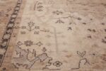 Tribal Large Antique Turkish Ghiordes Rug 40665 White Side Nazmiyal