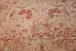 antique indian agra oriental rug 40535 leaves Nazmiyal
