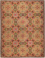 Antique Needlepoint English Rug #2633 by Nazmiyal Antique Rugs
