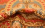 antique needlepoint english rug 2633 pile Nazmiyal