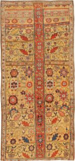 Gold Antique Kurdish Bidjar Persian Sampler Rug #40485 by Nazmiyal Antique Rugs