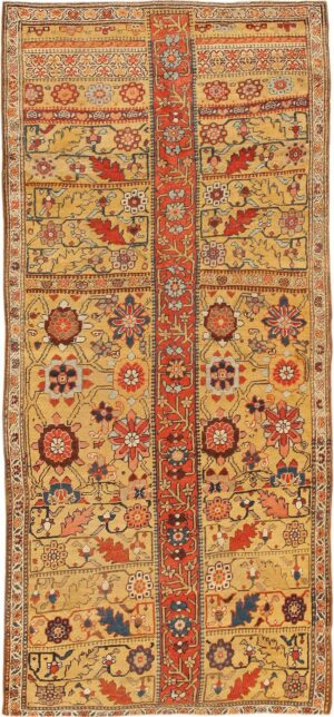 Gold Antique Kurdish Bidjar Persian Sampler Rug #40485 by Nazmiyal Antique Rugs