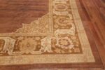 Large and Decorative Antique Indian Amritsar Rug 1950 Side Corner Nazmiyal