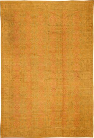 Light Green Color Antique Spanish Carpet #2929 by Nazmiyal Antique Rugs