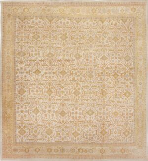 Square Antique Sultanabad Persian Rug #1340 by Nazmiyal Antique Rugs