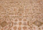 Square Size Antique Sultanabad Persian Rug 1340 Field Wide Shot Nazmiyal