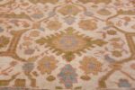 Square Size Antique Sultanabad Persian Rug 1340 Green Design Nazmiyal