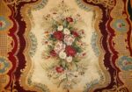 antique austro hungarian needlepoint rug 3417 top field Nazmiyal