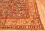 Corner Antique Gray Background English Axminster rug 2772 by Nazmiyal