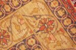 fine gold background antique silk turkish rug 1963 weave Nazmiyal