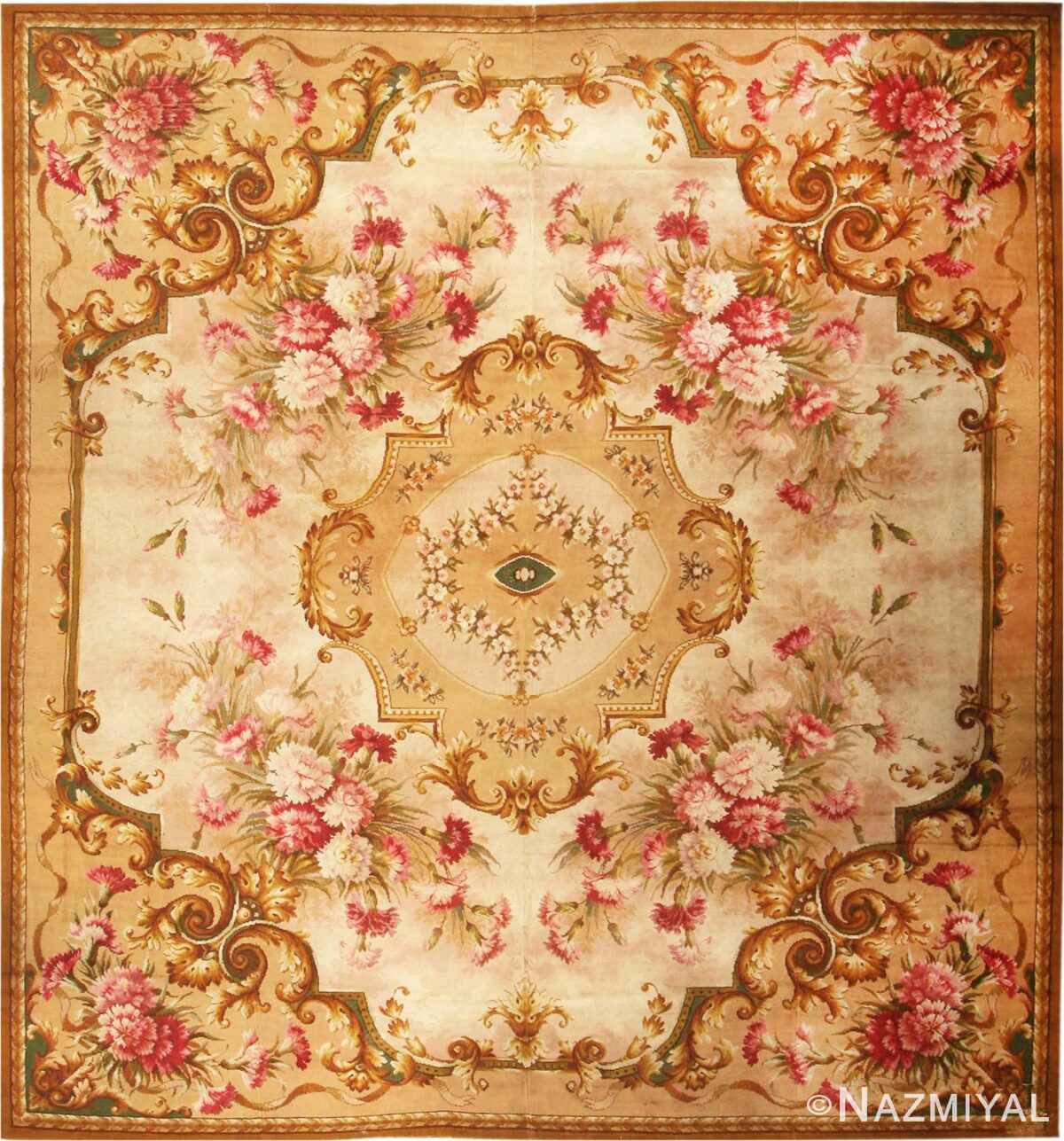 Antique English Axminster Rug #2409 by Nazmiyal Antique Rugs