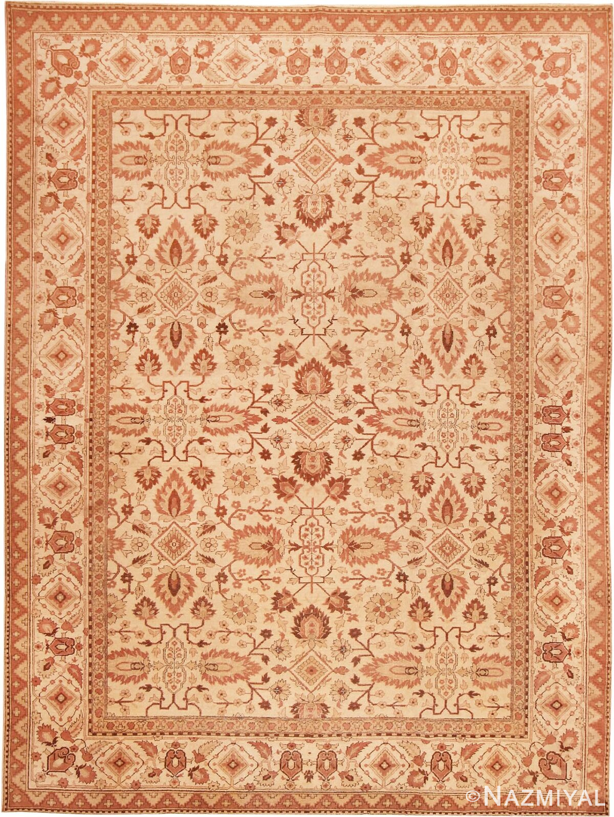 Antique Indian Agra Rug #40529 by Nazmiyal Antique Rugs