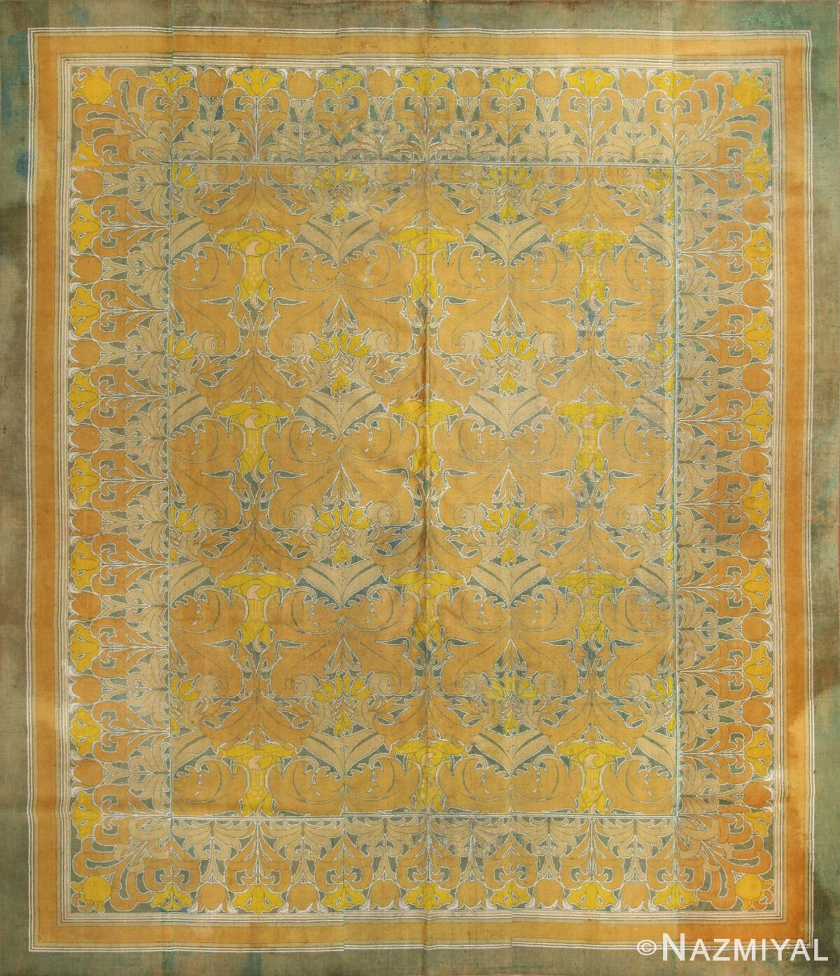 antique wilton english arts and crafts rug 2657 Nazmiyal