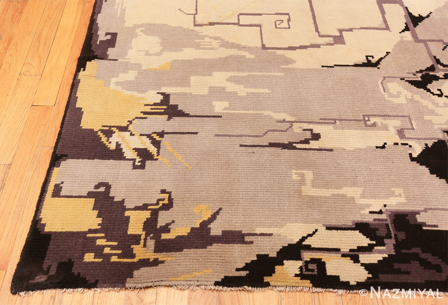 Corner Vintage English deco rug Hildo Krop 40289 by Nazmiyal