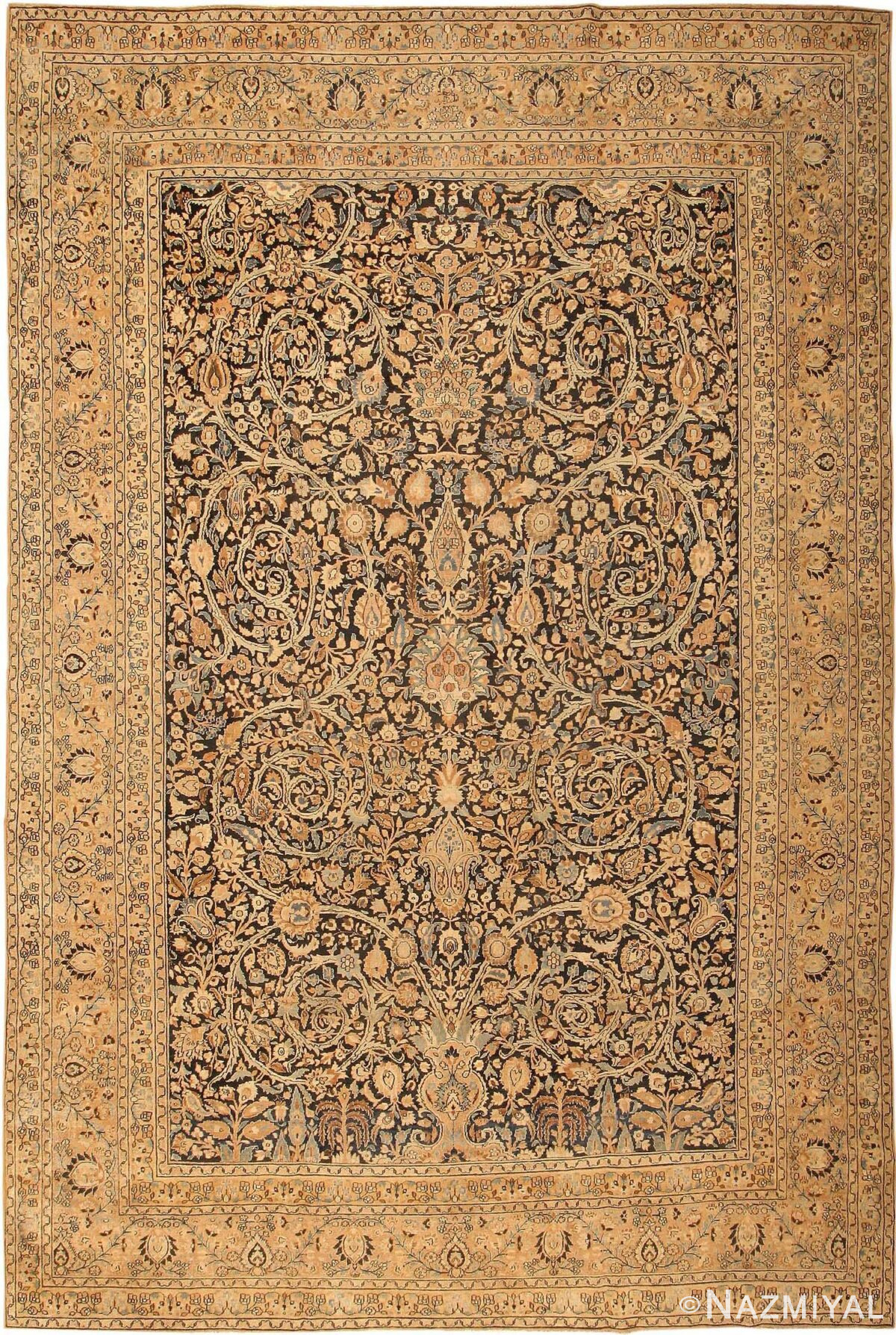 Fine Decorative Large Antique Khorassan Persian Carpet 41814 by Nazmiyal Antique Rugs