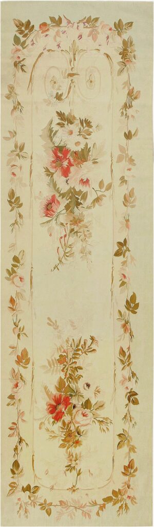 Antique French Aubusson Rug #2854 by Nazmiyal Antique Rugs