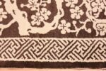 Border Small Brown Antique Peking Chinese carpet 1620 by Nazmiyal