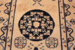 Center Decorative Ivory and Blue Antique Khotan runner rug 42193 by Nazmiyal