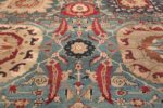 Large Antique Vase Design Indian Agra Rug 3342 Four Red Leaves Nazmiyal