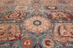 Large Antique Vase Design Indian Agra Rug 3342 White Leaves Nazmiyal