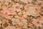 Large Floral Antique French Savonnerie Carpet 3253 Texture Closeup Nazmiyal