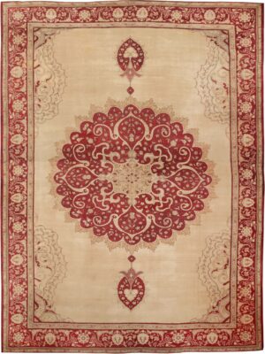 Large Oversized Antique Turkish Ghiordes Rug #565 by Nazmiyal Antique Rugs