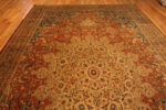 Rustic Classic Floral Medallion Pattern Antique Finely Woven Persian Tabriz Haji Jalili Rug 43355 by Nazmiyal Antique Rugs