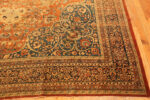 Rustic Classic Floral Medallion Pattern Antique Finely Woven Persian Tabriz Haji Jalili Rug 43355 by Nazmiyal Antique Rugs