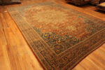 Rustic Classic Floral Medallion Pattern Antique Finely Woven Persian Tabriz Haji Jalili Rug 43355 by Nazmiyal Antique Rugs