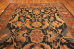 Navy Blue Background Lareg Scale Tribal Design Antique Persian 19th Century Sultanabad Rug 43325 by Nazmiyal Antique Rugs