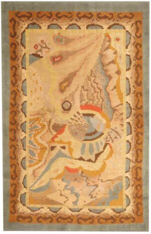 vintage french art deco rug 2858 Nazmiyal
