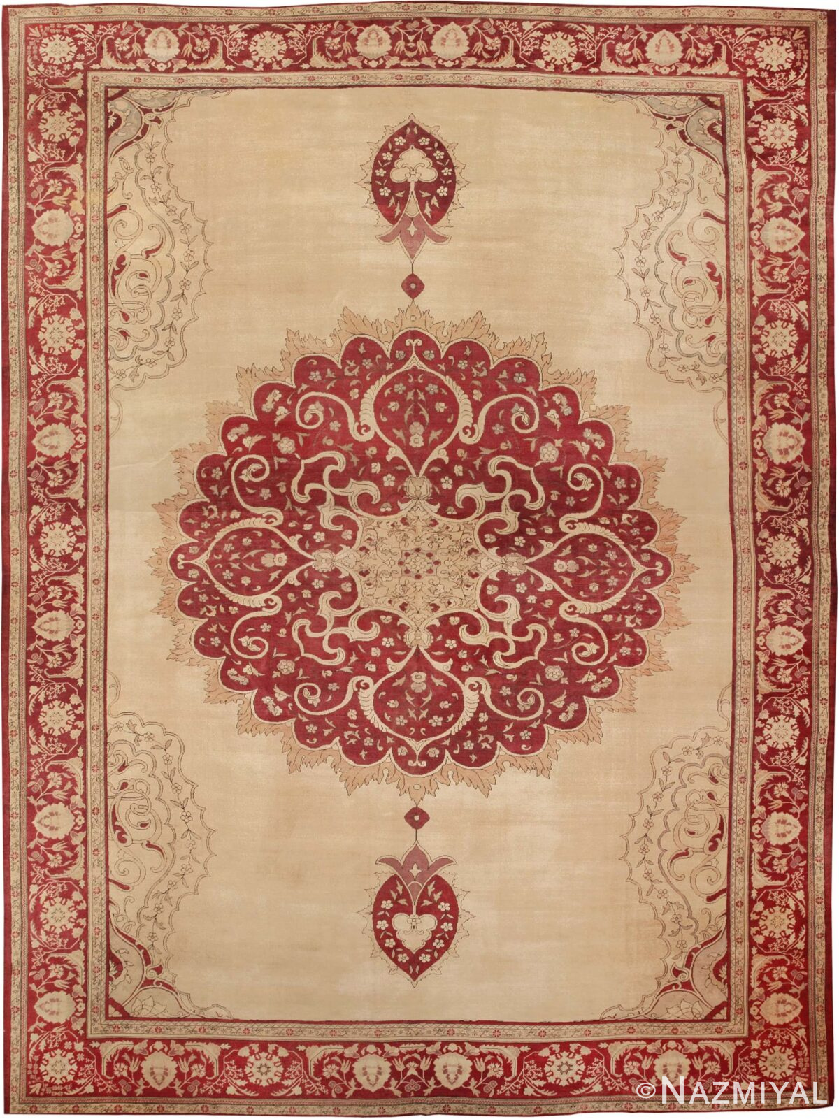 Large Oversized Antique Turkish Ghiordes Rug #565 by Nazmiyal Antique Rugs