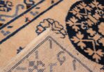 Weave Decorative Ivory and Blue Antique Khotan runner rug 42193 by Nazmiyal