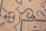 Weave detail Decorative Ivory and Blue Antique Khotan runner rug 42193 by Nazmiyal