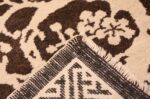 Weave Small Brown Antique Peking Chinese carpet 1620 by Nazmiya
