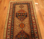 Tribal Design Light Color Antique Long And Narrow Persian Camel Hair Serab Hallway Runner Rug 43819 by Nazmiyal Antique Rugs
